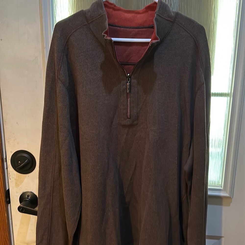 Tommy Bahama Reversible 1/4 zip pullover 2XB